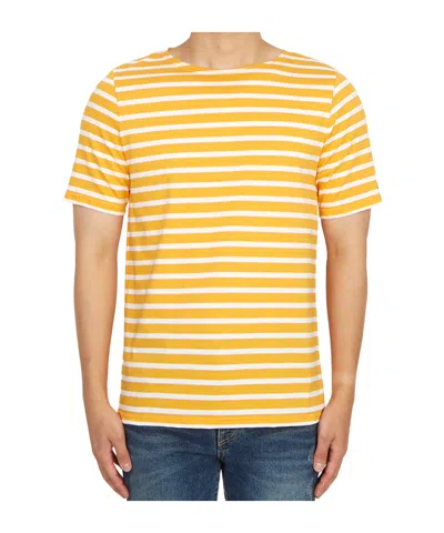 Saint James Striped Printed T-shirt In Yellow