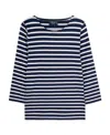 Saint James Striped Round-necked T-shirt In Blue