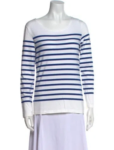 Pre-owned Saint James Striped Scoop Neck Top In Multi