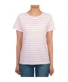 Saint James Striped Short-sleeved T-shirt In Pink