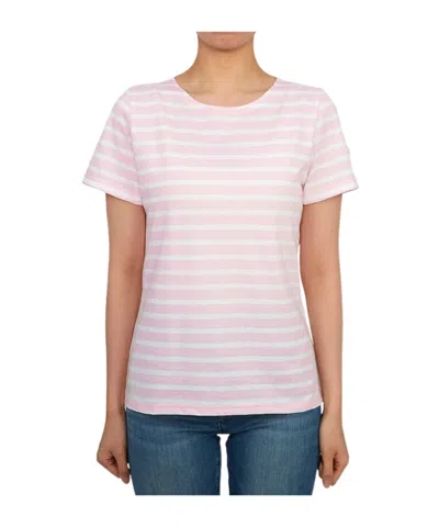 Saint James Striped Short-sleeved T-shirt In Pink