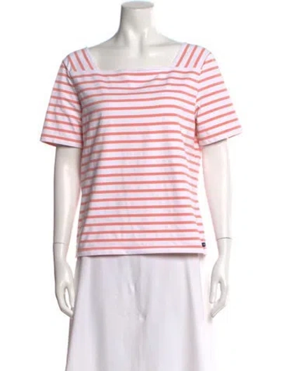 Pre-owned Saint James Striped Square Neckline T-shirt In Multi