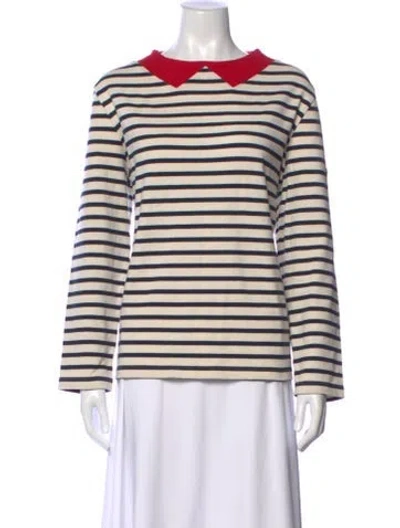 Pre-owned Saint James Striped Sweater In Neutral