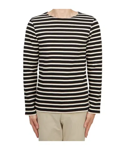 Saint James Striped T-shirt In Black