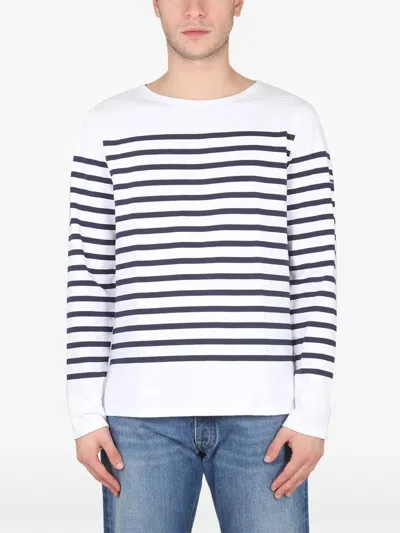 Saint James Striped T-shirt In White