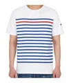 Saint James Naval Striped T-shirt In White