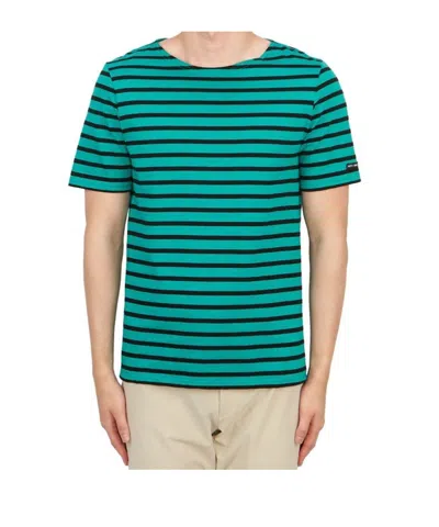 Saint James Striped T-shirt In Green