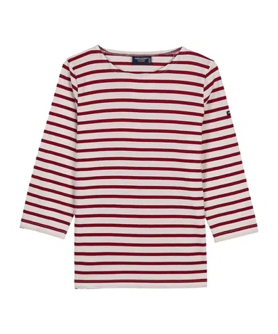 Saint James Striped T-shirt In Pink
