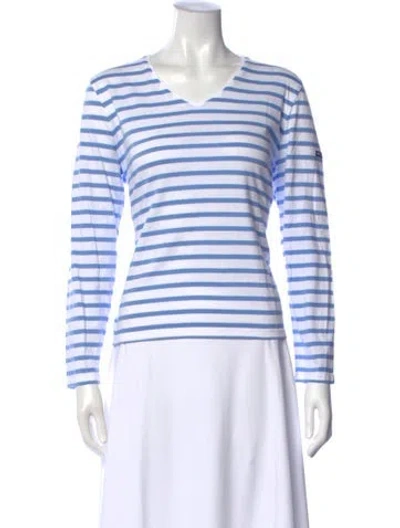 Pre-owned Saint James Striped V-neck T-shirt In Multi
