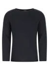 Saint James Elbow-patches Cotton T-shirt In Navy