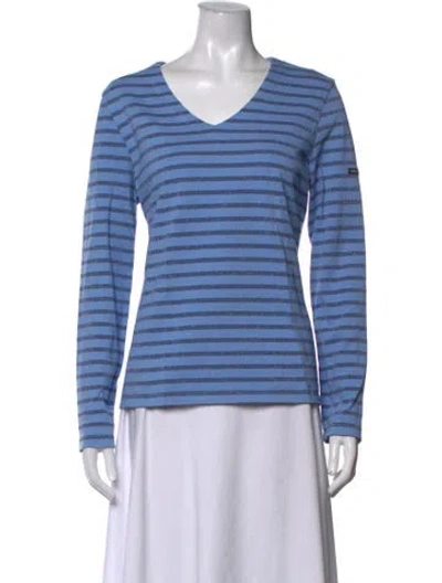 Pre-owned Saint James Vintage Striped T-shirt In Blue