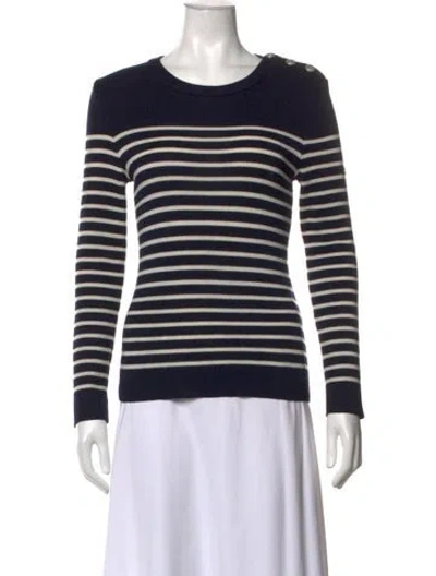 Pre-owned Saint James Vintage Wool Top In Blue/white