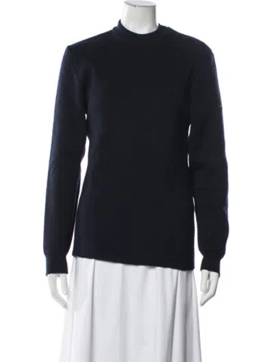 Pre-owned Saint James Virgin Wool Crew Neck Sweater In Blue