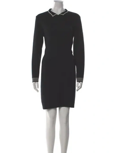 Pre-owned Saint James Virgin Wool Knee-length Dress In Gray