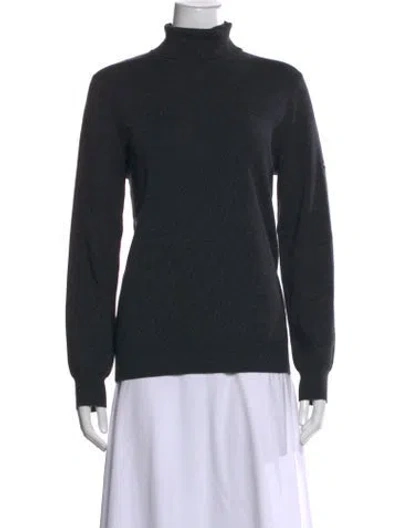 Pre-owned Saint James Virgin Wool Turtleneck Sweater In Blue