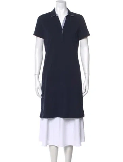 Pre-owned Saint James V-neck Mini Dress In Blue