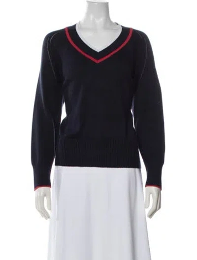 Pre-owned Saint James V-neck Sweater In Blue
