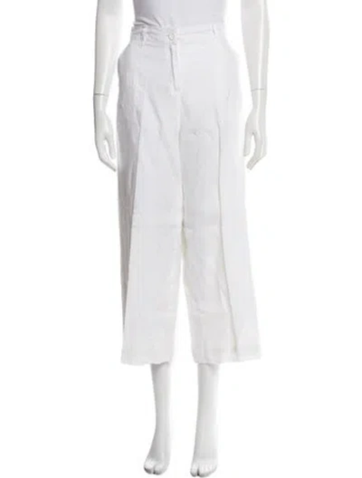 Pre-owned Saint James Wide Leg Pants In White