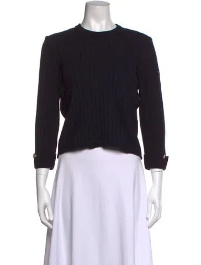 Pre-owned Saint James Wool Crew Neck Sweater In Black