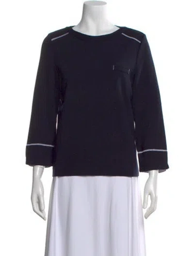 Pre-owned Saint James Wool Crew Neck Sweater In Blue