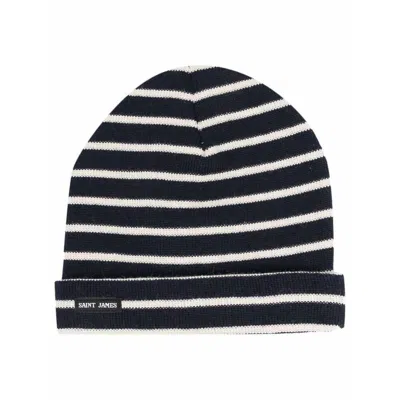 Saint James Wool Hats In Blue/neutrals