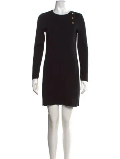 Pre-owned Saint James Wool Mini Dress In Blue
