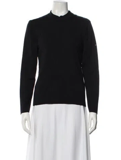 Pre-owned Saint James Wool Mock Neck Sweater W/ Tags In Black