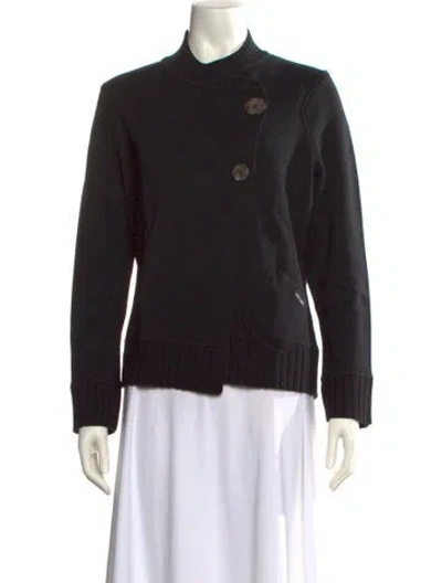 Pre-owned Saint James Wool Mock Neck Sweater W/ Tags In Black