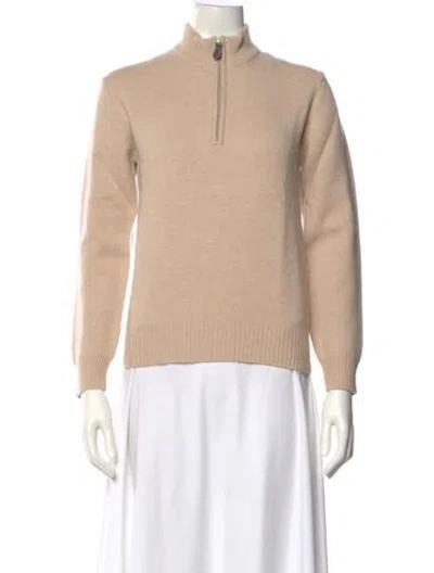 Pre-owned Saint James Wool Mock Neck Sweater W/ Tags In Neutral