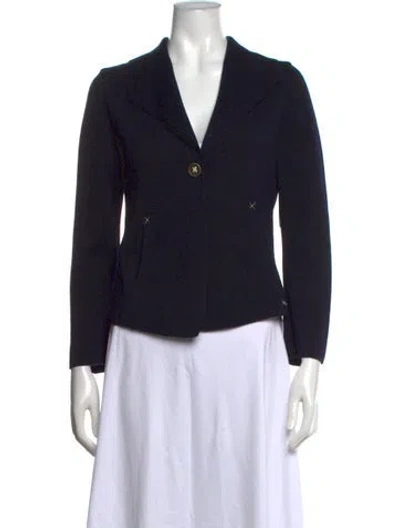 Pre-owned Saint James Wool Open Front Sweater In Black
