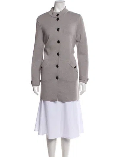 Pre-owned Saint James Wool Peacoat In Gray