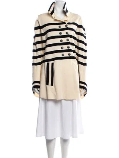 Pre-owned Saint James Wool Striped Jacket In Neutrals