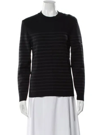 Pre-owned Saint James Wool Striped Sweater In Black