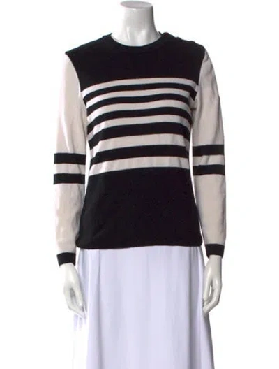 Pre-owned Saint James Wool Striped Sweater In Black