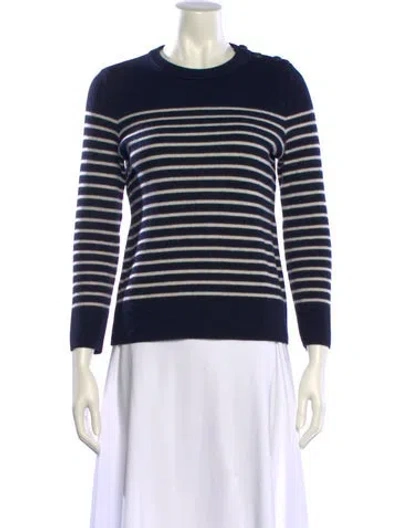 Pre-owned Saint James Wool Striped Sweater In Blue