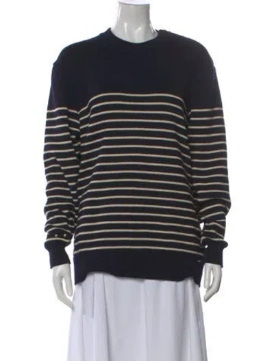 Pre-owned Saint James Wool Striped Sweater In Blue