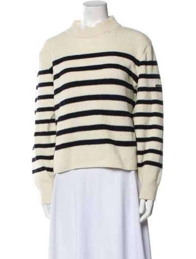 Pre-owned Saint James Wool Striped Sweater In Neutral