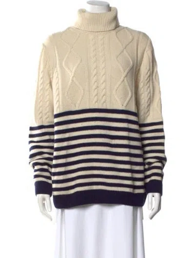 Pre-owned Saint James Wool Striped Sweater In Neutral