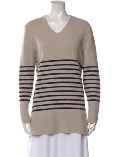Pre-owned Saint James Wool Striped Sweater In Neutral