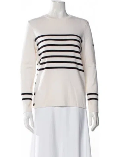 Pre-owned Saint James Wool Striped Sweater In Neutral