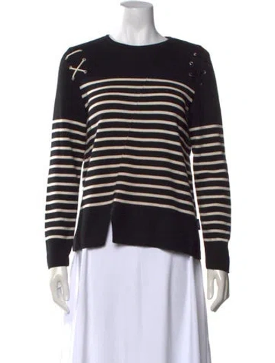 Pre-owned Saint James Wool Striped Top In Black