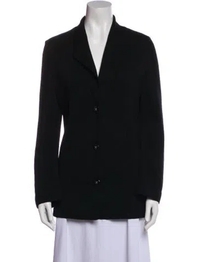 Pre-owned Saint James Wool V-neck Sweater In Black