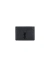 Saint Laurent Monogram Credit Card Holder In Black  