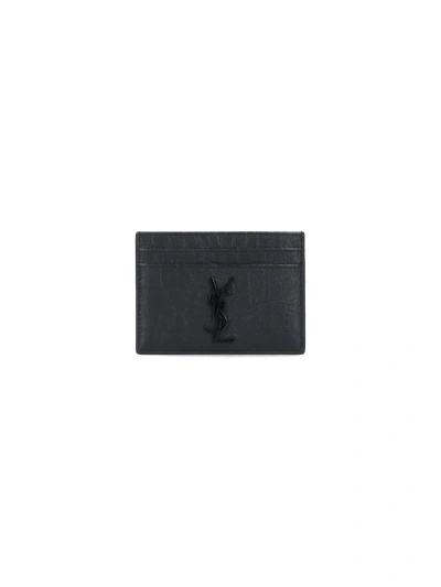 Saint Laurent - Monogram Card Holder In Black  