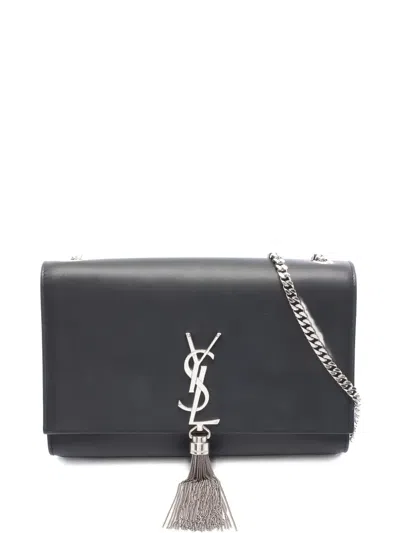 Pre-owned Saint Laurent 00s Kate Monogram-detail Shoulder Bag In Black