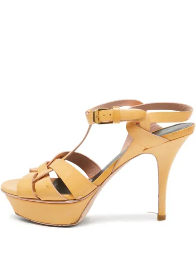 Pre-owned Saint Laurent 100mm Tribute Sandals
