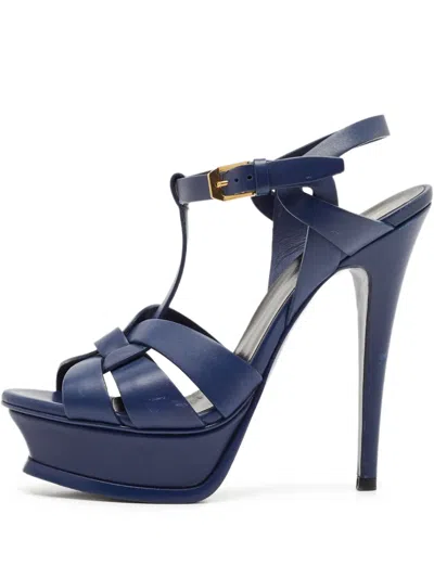 Pre-owned Saint Laurent 100mm Tribute Sandals