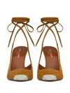 Saint Laurent Blade 105 Slingback Pumps In Brown