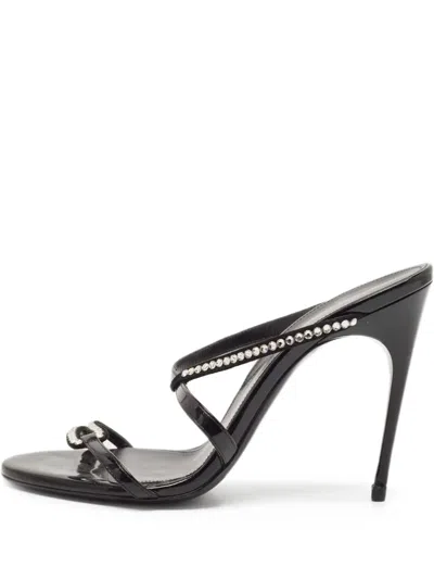 Pre-owned Saint Laurent 105mm Crystal-embellished Sandals