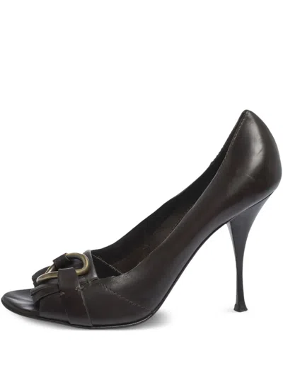 Pre-owned Saint Laurent 105mm Leather Heeled Pumps
